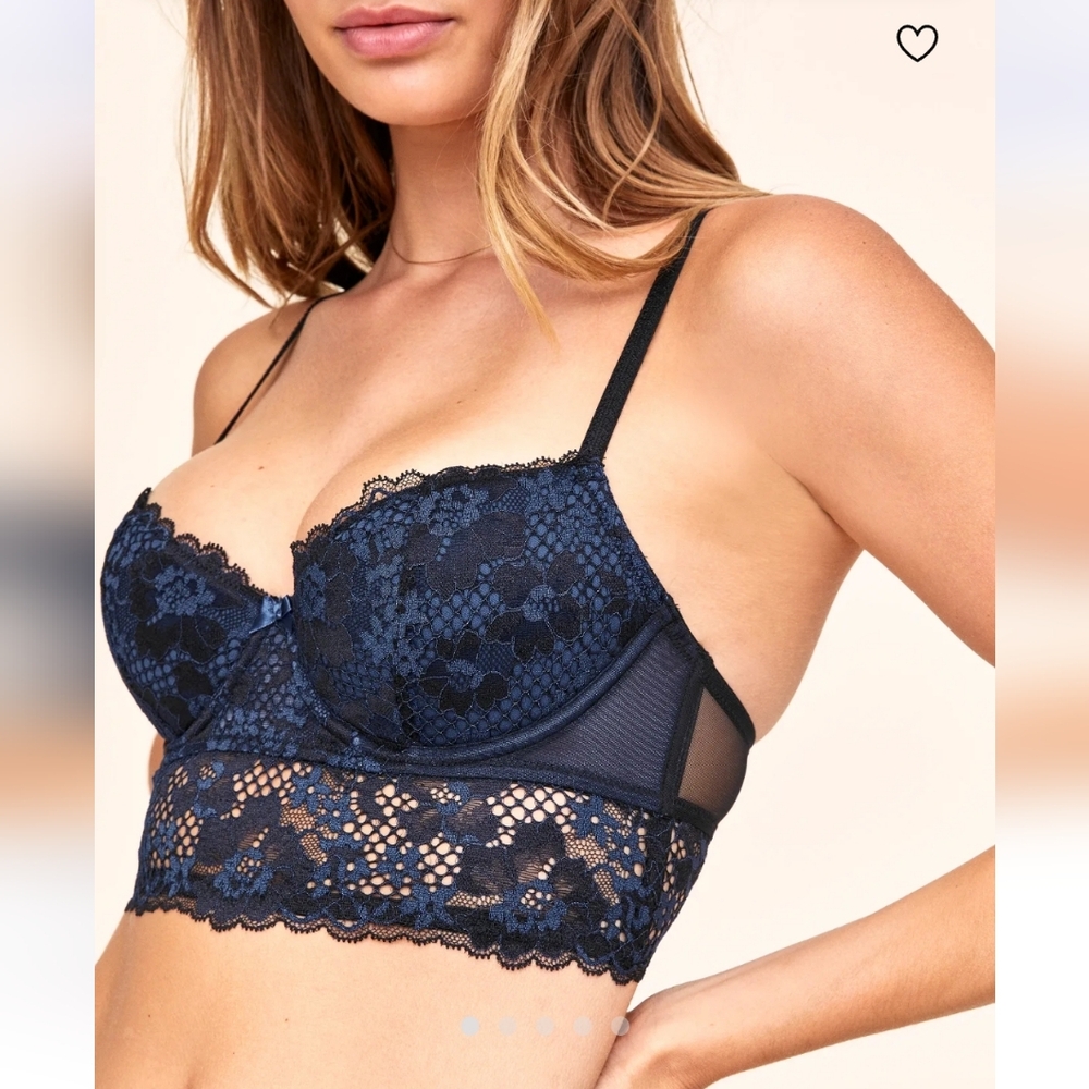 Adore Me Pacchi Contour Bra Blue Black 32C